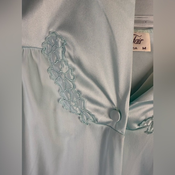 Vintage vanity fair peignoir set baby blue size medium preowned - Picture 9 of 15